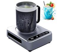 Electric Beverage Cooler Cup, Portable Drink Chiller with 3 Temperature Settings & 18H Timer, Cold/Hot Dual Mode, Digital Display for Cola, Coffee, Juice