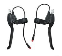 Electric bicycle and scooter brake lever handle featuring ergonomic shape and aluminum alloy for improved braking and motor safety