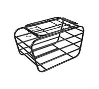 Electric Bicycle Basket Front Mount Pet Carrier For E-Bike And Scooter, Sturdy Carbon Steel Dog Cat Travel Crate With Safety Cover And Washable Liner, Black(Unlined)