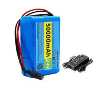 Electric Bicycle Battery 24V 50Ah 6S2P Scooter Battery Packs with BMS Protection Board with Charger Waterproof PVC Shell for 200W 350W 500W 750W 800W Motor 24V 50Ah,XT30+DC