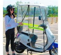 Electric Bicycle Canopy - Folding Umbrella for Mobility Scooters and Electric Motorcycles, Sun Rain Wind Cover, Universal Fit Sunshade