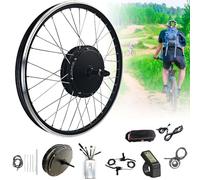 Electric Bicycle Conversion Kit 1000W/1500W Rear Hub Motor with High Speed Brushless Gearless Design and LCD4 Display,