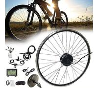 Electric Bicycle Conversion kit Front Wheel,48V 1000W/1500W Ebike Conversion Kit Brushless Gearless Hub Motor,16"/20"/24"/26"/27.5"/28"/29"/700C Wheel,With LCD Display,1500W/48V-24inch