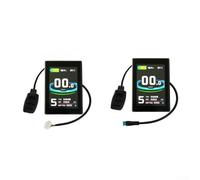 Electric Bicycle Display Unit for -LCD8SU 24V-48V Compatible with Controller with Waterproof 5 Pin SM Connector Showing Speed Mileage Battery Data (Waterproof)