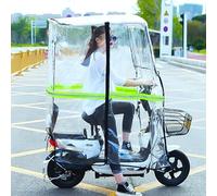 Electric Bicycle Folding Umbrella Fully Enclosed Electric Car Transparent Canopy, Mobility Scooter Sun Rain Wind Cover Electric Car Prevent Umbrella, Universal Electric Motorcycle Sunshade.