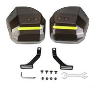 Electric Bicycle Handguards Pair, Black Semi-Transparent ABS Handlebar Windshield Shields, Windproof Rain Protection for Cycling or Motorcycle Use, Easy Install for Outdoor Riding