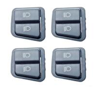 Electric Bicycle Headlight Turn Signal Switch Button, Pure Copper Contact EBike Motorcycle Control Switch, 10mm Handlebar Accessories for E-Bike Scooter, Black, 4 Pack(Med dimming switch)