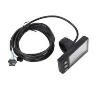 Electric Bicycle LCD Controller, Brushless Silent Rainproof Lightweight Backlit Display E Bike Controller 22.5mm Handlebar for Scooters and E Bikes ((36V/48V 250W/350W))