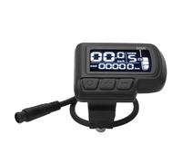 Electric Bicycle LCD Display Meter, Bike Odometer and Speedometer Road Bike Computer with Light Connector 6 Pin E Bike Display 24V 36V 48V 60V for 22.2mm Bike Handlebar