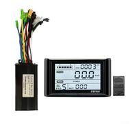 Electric Bicycle Sine Wave Controller, 24/36/48V 26A 750W with SW900 LCD Display for E-bike Brushless Motor Compatibility UART No.2 Protocol Self-Learning Function Cyclists and DIY Ebike Builders