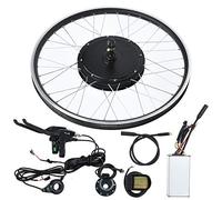 Electric Bicycle Wheel Kit, 48V 1500W Waterproofs Mountain Bike E-bike Conversion Kit, MTB E-Bike Conversion Kit with 26" Wheel, Hub Motor, LCD Meter, Controller, Brake Handle(front)