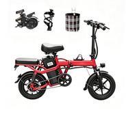 Electric Bike 14 Inch Lightweight Folding E Bike for Adults and Teens Daily Travel & Picking Up Kids