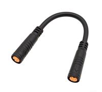 Electric Bike 3 Pin Sensor Thumb Throttle Extension Cable for Bafang 01B/02B/HD Drive Conversion Kits, Rubber and Metal Male-Female Connector, Black 17cm(male to male)