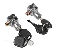 Electric Bike Battery And Saddle Tube Lock Set 2pcs Anti-theft Security For E-bicycle With Keys Zinc Shell Silver Finish(type A)