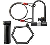 Electric Bike Bike Lock Set Triple Protection Via Velo 2022 New Heavy-Duty Hard Steel | 33.5”Folding Lock | 11" Bicycle U Lock | 6FT Cable | for Electric Bike Fat Tire Scooter Folding Bike Adult