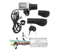 Electric Bike Brushless Controller Kit High Performance 36V 48V 1000W 38A Sine Wave Motor Controller with Half Twist Throttle Handle Grip for Electric Bicycle Scooter Conversion