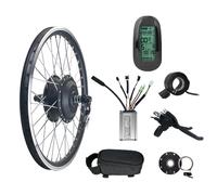 Electric Bike Conversion Kit 48V 350W Front Wheel Brushless Motor with KT Controller and Throttle for DIY Mountain Bike Conversion