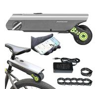 Electric Bike Conversion Kit, Bicycle Electric Booster with Smart App Control, 4 Pedal Assist Modes, 15.5Mph Speed, Up to 31Miles Range, Includes 6 Adapters for Mountain Road Bikes(Green)