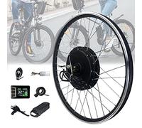 Electric Bike Conversion Kit - Front Wheel Hub Motor with LCD Panel, Throttle & Pedal Assist Sensor for E-Bike Bicycles