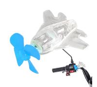Electric Bike Decoration - Airplane Theme Motorcycle Decoration - Decorative Wind-Powered LED Lights Grinder for Two Wheels Vehicles