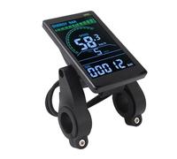 Electric Bike Display Meter, Waterproof Universal Voltage 24V-60V Control Panel with 6 Pin Headlight Connector for Commuters Off-Road Riders Custom Builds