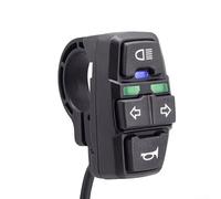 Electric Bike DK336 Front Light and Turning Signal Switch Control Panel for Electric Scooter Tricycle For Bicycle 36V 48V Multi-Function For Horn Button with Indicator Black
