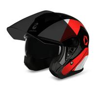 Electric Bike Electric Scooter Open-face Helmet for Men Women Motorcycle Jet Helmets with Flip-up Sun Visor Suitable for Four-season Commuting Daily Riding Red M/57-58cm