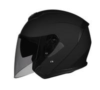 Electric Bike Electric Scooter Open-face Helmet for Men Women Motorcycle Jet Helmets with Flip-up Sun Visor Suitable for Four-season Commuting Daily Riding Black M/57-58cm
