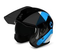Electric Bike Electric Scooter Open-face Helmet for Men Women Motorcycle Jet Helmets with Flip-up Sun Visor Suitable for Four-season Commuting Daily Riding Blue M/57-58cm