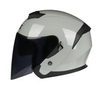 Electric Bike Electric Scooter Open-face Helmet for Men Women Motorcycle Jet Helmets with Flip-up Sun Visor Suitable for Four-season Commuting Daily Riding Grey L/59-60cm