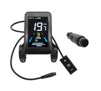 Electric Bike LCD Display 24V 36V 48V 6Pin Water Resistant Connector Panel Screen For Handlebar Vehicle Data Waterproof LCD Screen Temperature Resistance