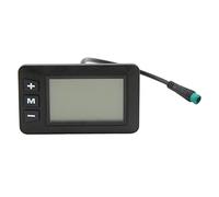 Electric Bike LCD Display Meter Panel Durable 36V Voltage Real Time Data Tracking Speed Mileage Power Consumption for Electric Bikes Scooters Plastic Housing 22.2mm Handlebar
