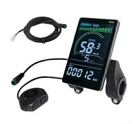 Electric Bike LCD Display Screen, 3.6 inch TFT Large Colorful Screen M6C E-Bike Scooter Meter Panel Ebike Accessories, with 5Pin SM Cable
