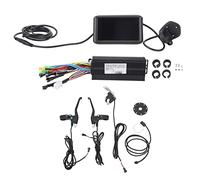 Electric Bike Motor Controller Kit 30A Three Mode Speed Control with Display Gauge Brake Handle for DIY Electric Bikes Scooters Folding Bicycles