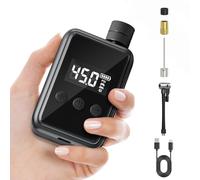 Electric Bike Pump, Ovshnrr 150PSI & 500mAh Mini Bike Pump Portable with Digital LCD Pressure Gauge, Type-C Fast Charging Bike Air Pump Compatible with Schrader and Presta Valves for Bicycles