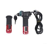 Electric Bike Throttle Handlebar Grip Featuring LED Voltage Display Compatible with EBikes from 12V to 72V with Keys