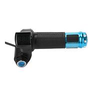 Bike Throttle Grip LCD Screen Twist Throttle Accelerator Handle Grips with Cable and Key Knock for Electric Bicycle Scooter(Blue)
