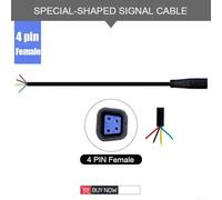 Electric Bike Waterproof Connector Cable Signal Line Extension with 2/3/4/5/6 Pin Options Plastic and Steel Material (4 Pin Female)