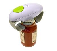 Electric Binaural Automatic Jar Opener One Touch Effortless Action Opens Stubborn Factory Sealed Jars No Twisting Pulling Pain Powerful for Kitchen Aids Independent Living with Lim