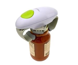 Electric Binaural One Touch Automatic Jar Opener for Stubborn Jars Effortless Action No Twisting Pulling Pain Powerful Factory Sealed Fits 30mm 88mm Lids Kitchen Aid Arthritic Limited Strength Hands