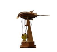 Electric Bionic Manta Ray - Wooden Flying Automata, Handcrafted Sculpture | Realistic Mechanical Animal Decoration, Handmade Moving Tabletop Art For Desktop Shelf