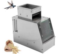 Electric Bird Feed Blown Shell Splitter, Blown Shell Separator with Adjustable Speed Fan, Stainless Steel Grain Cleaning Winnower Machine for Millet, Miscellaneous Grains, Melon See