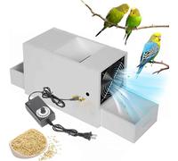 Electric Bird Seed Cleaner, Adjustable Speed Winnower with Dual Fans and 2 Drawers for Millet, Grains, Seeds, Rice, and Beans