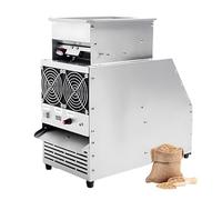 Electric Bird Seed Cleaner and Shell Separator, Efficient Winnowing Machine for Parrot Food, Stainless Steel Husk Remover with Adjustable Feed Port, Include 2 Trays