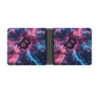 Electric Bitcoin Leather Wallets for Men Slim Bifold Wallet Credit Card Holder Front Pocket Wallets