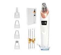 Electric Blackhead Remover Vacuum Electric Blackhead Remover Tool with 4 Suction Power Mode Face Whitehead Remover with Heating Mode Pore Vacuum Cleaner for Deep Cleansing