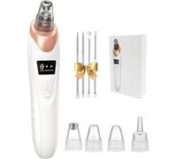 Electric Blackhead Remover Vacuum Electric Blackhead Remover Tool with 4 Suction Power Mode Face Whitehead Remover with Heating Mode Pore Vacuum Cleaner for Deep Cleansing