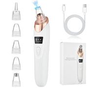 Electric Blackhead Remover Vacuum, Pore Vacuum 3 Suction Power Modes, 5 Suction Heads for Deep Cleansing, Rechargeable Black Head Remover for Face, Removes Acne Pimple Whitehead Extractor