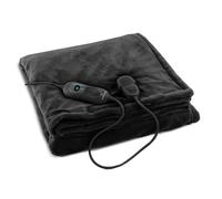Electric Blanket Single Throw Over Blanket Heated Warm 180x130 cm Washable Black