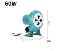Electric Blower for Outdoor BBQ, for Blacksmith Stove, Charcoal Grill - 100W Metal AC/DC Centrifugal Fan with Pure Copper Motor, 2800 RPM,(60W)
